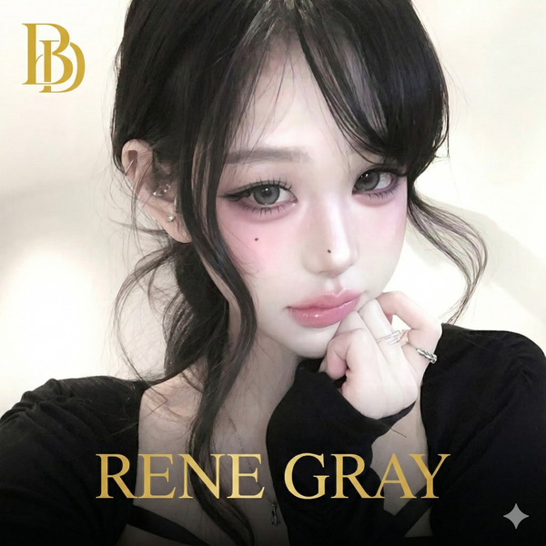 Album cover with a person wearing a black outfit, featuring the text 'Rene Gray' and a logo.