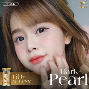 Dark Pearl Black Color Lenses by We Wink – full-face photo showing fashion lens effect