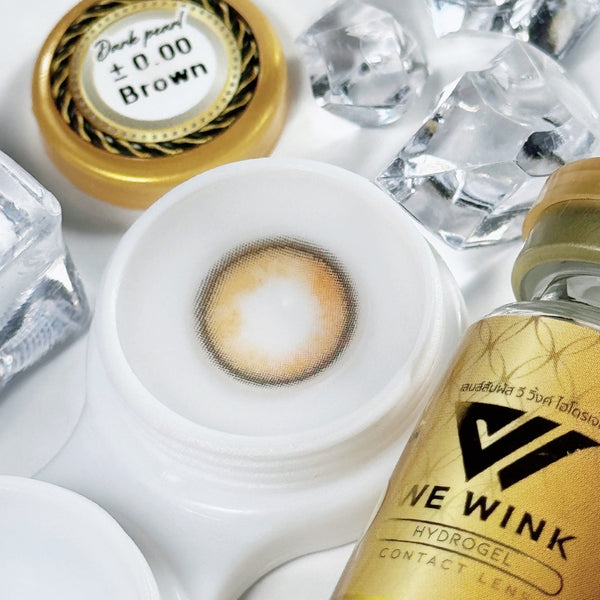 Dark Pearl Brown Color Lenses by We Wink – product detail and lens design zoom