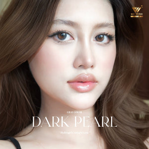 Dark Pearl Gray Color Lenses by We Wink fashion contact lenses – close-up on eye