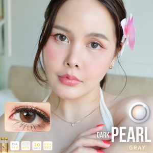 Dark Pearl Gray Color Lenses by We Wink – full-face photo showing fashion lens effect