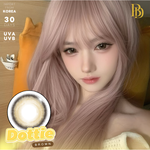 Dottie Brown Color Lenses By Ulens Lenses on Model Full Face