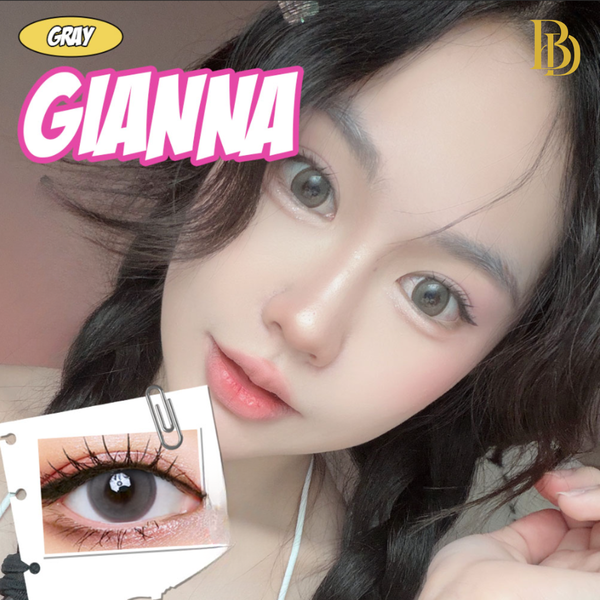Gianna Gray Lenses – cosmetic lens on model with natural makeup
