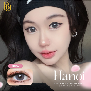 Hanoi Gray fashion contact lenses – close-up on eye
