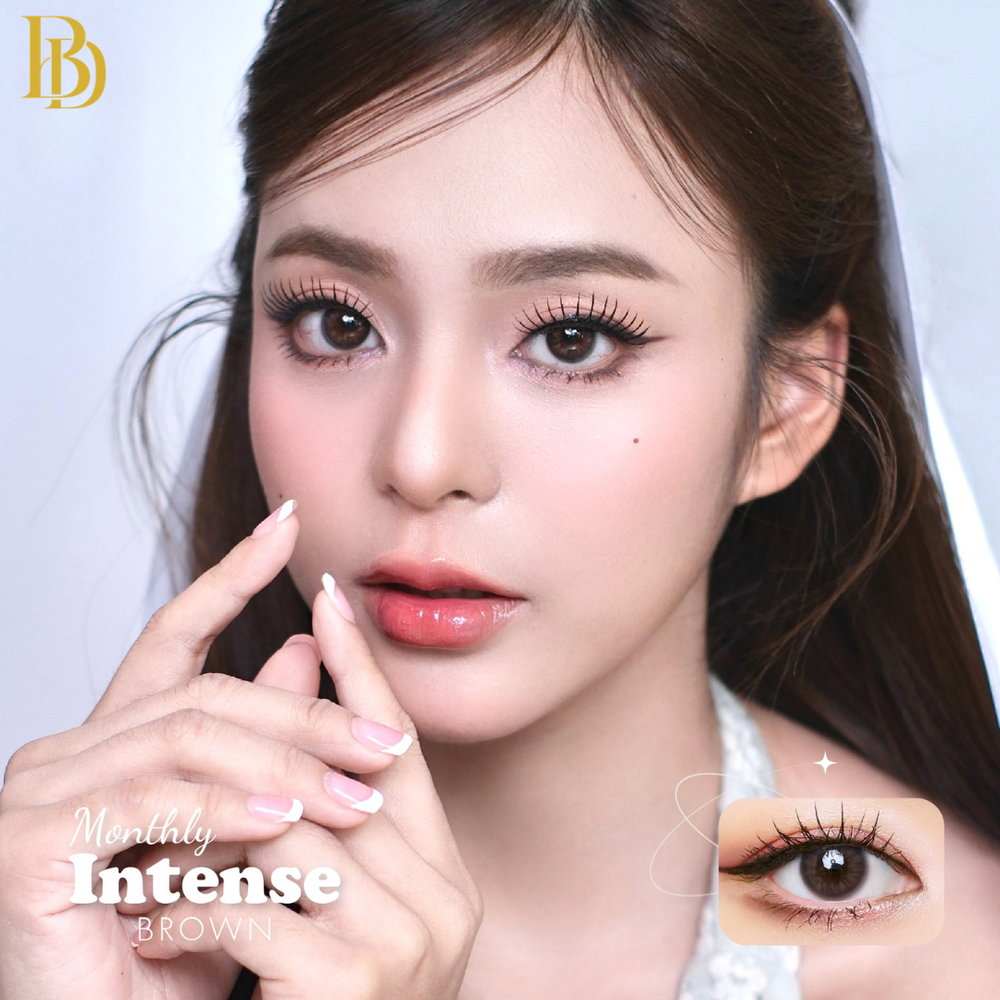 Intense Brown fashion contact lenses – close-up on eye