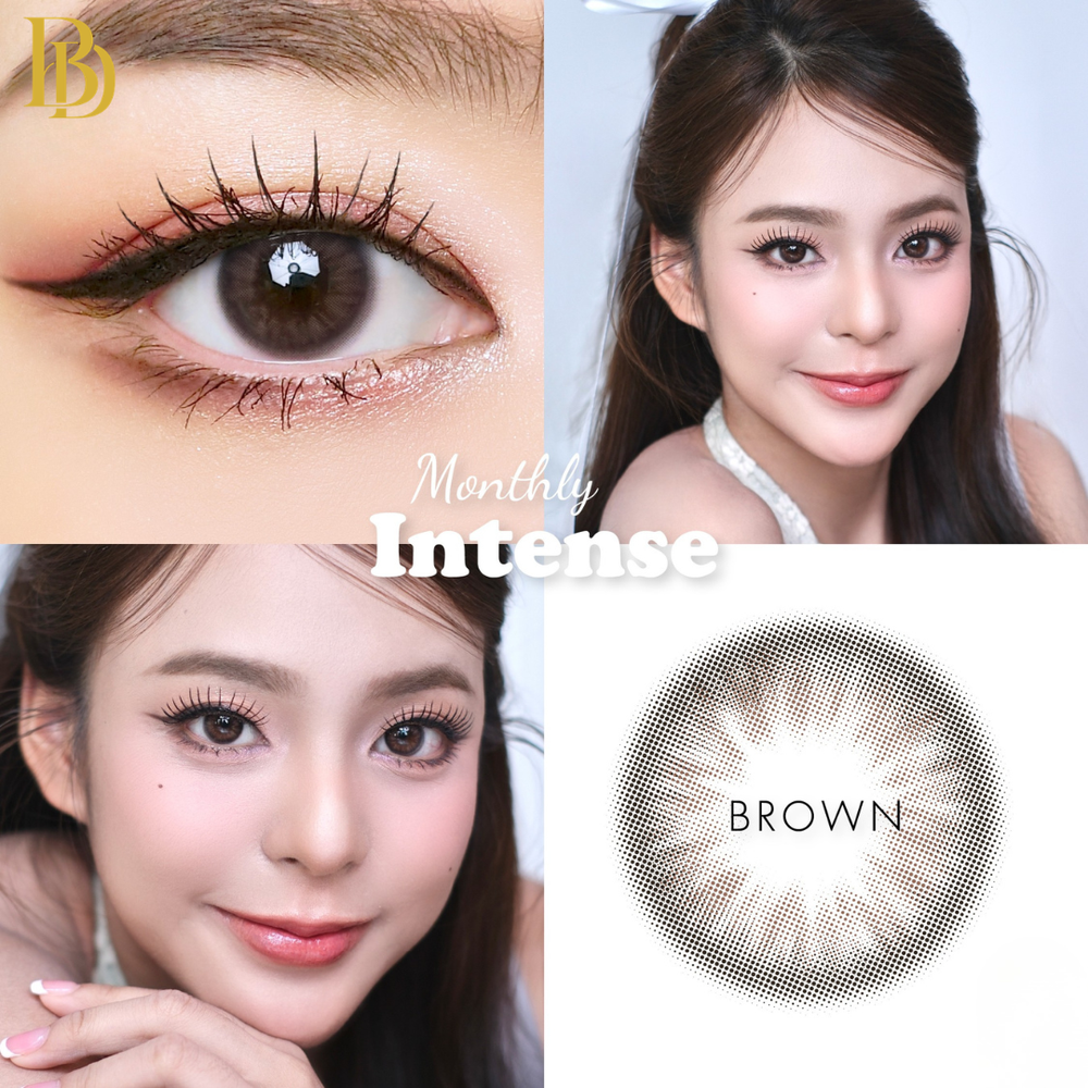 Intense Brown fashion contact lenses – close-up on eye