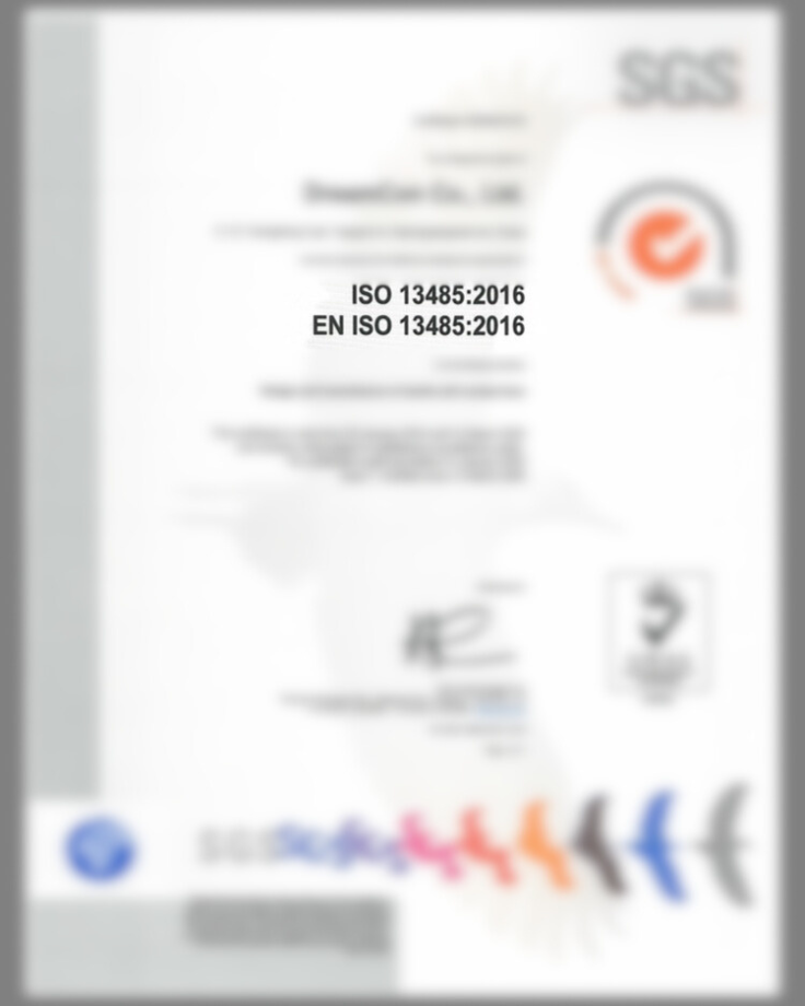 ISO 13485 certificates for cosmetic contact lens manufacturing