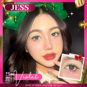 JESS Violet Color Lenses by Wink Lens fashion contact lenses – close-up on eye