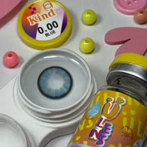 Kind Blue Color Lenses by U Lens – product detail and lens design zoom