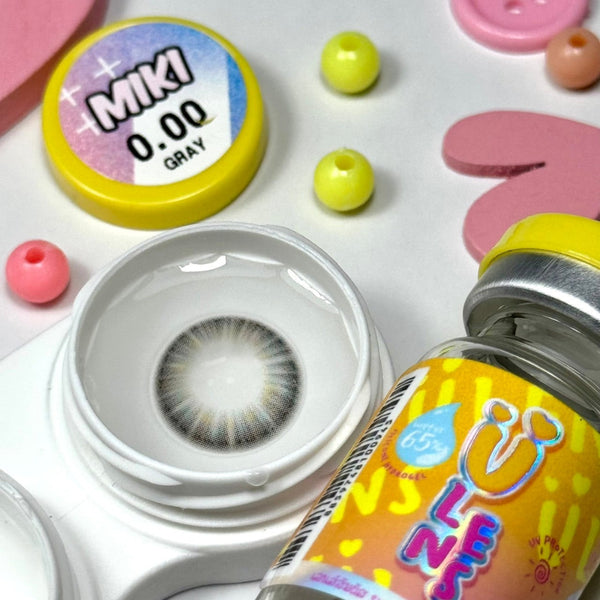 Miki Gray Color Lenses by U Lens – product detail and lens design zoom  