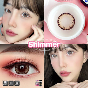 Shimmer Brown Lenses by Wink Lens – product detail and lens design zoom