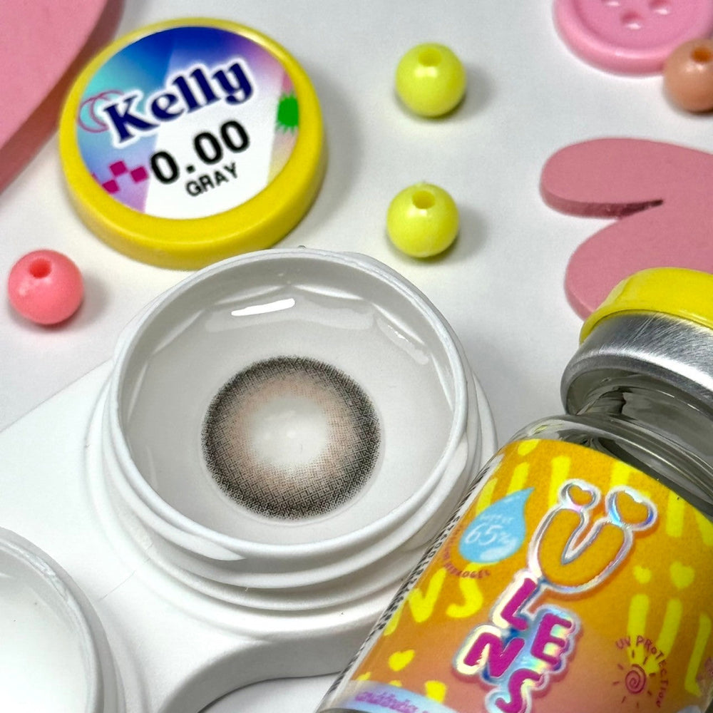 U Lens Kelly Gray Cosmetic Contact Lenses 