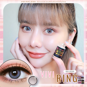 Vivi Ring Gray Lenses by Wink Lens – full-face photo showing fashion lens effect